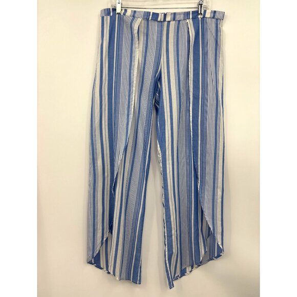 Polo Ralph Lauren Yarn Dyed Striped Petal Swim Cover Up Pant Blue Large - Picture 2 of 8